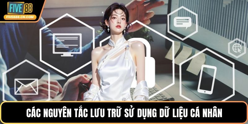 Quyền riêng tư FIVE88 - Hoạt Động Minh Bạch Và Chuẩn Mực Các nguyên tắc lưu trữ sử dụng dữ liệu cá nhân